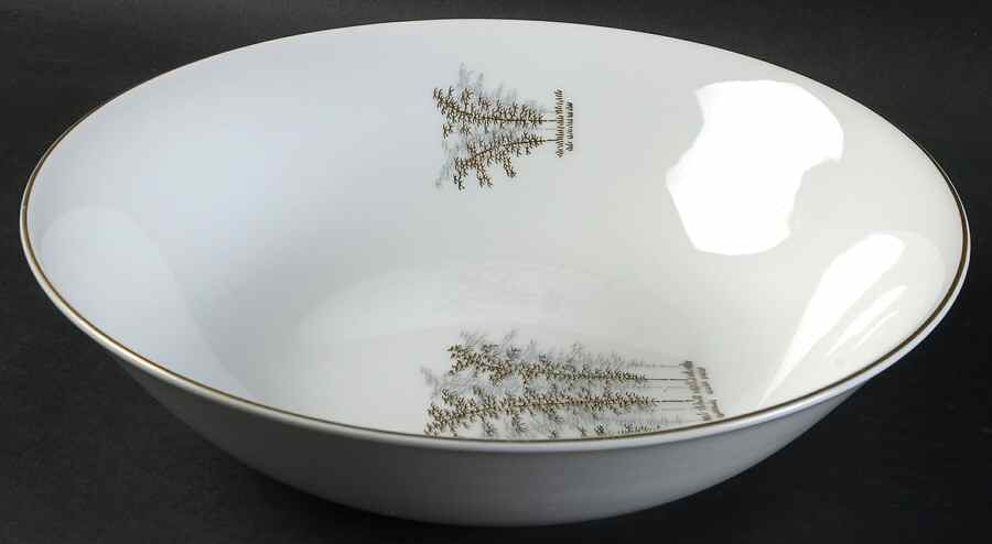Gold Bamboo 9" Round Vegetable Bowl by Fukagawa-1