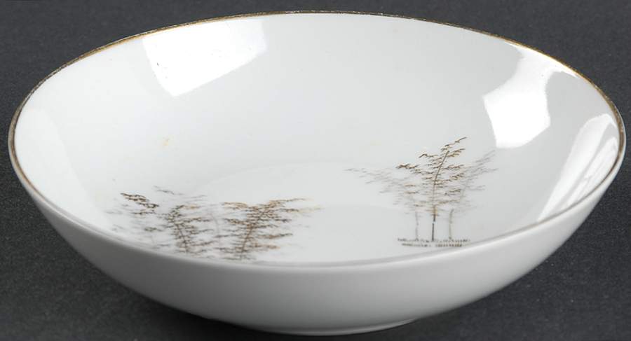 Gold Bamboo Fruit/Dessert (Sauce) Bowl by Fukagawa-1