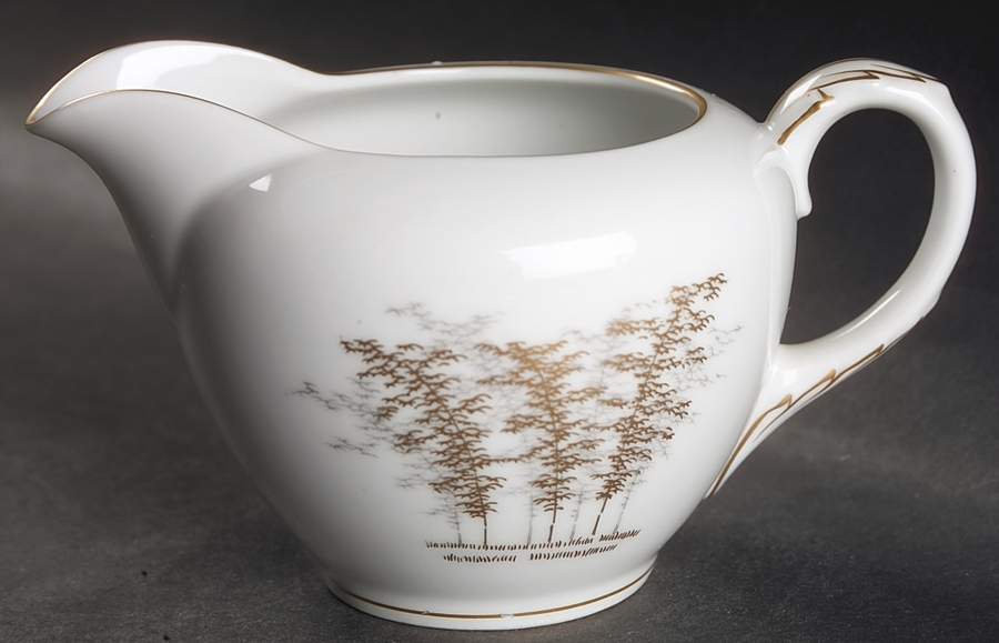 Gold Bamboo Creamer by Fukagawa-1