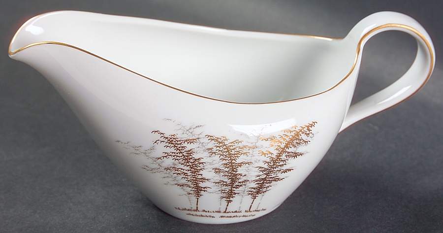 Gold Bamboo Creamer by Fukagawa-1