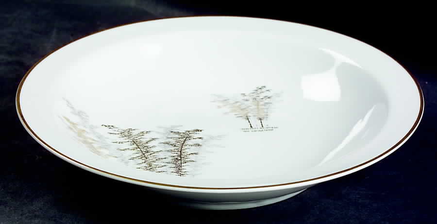 Gold Bamboo Rim Soup Bowl by Fukagawa-1