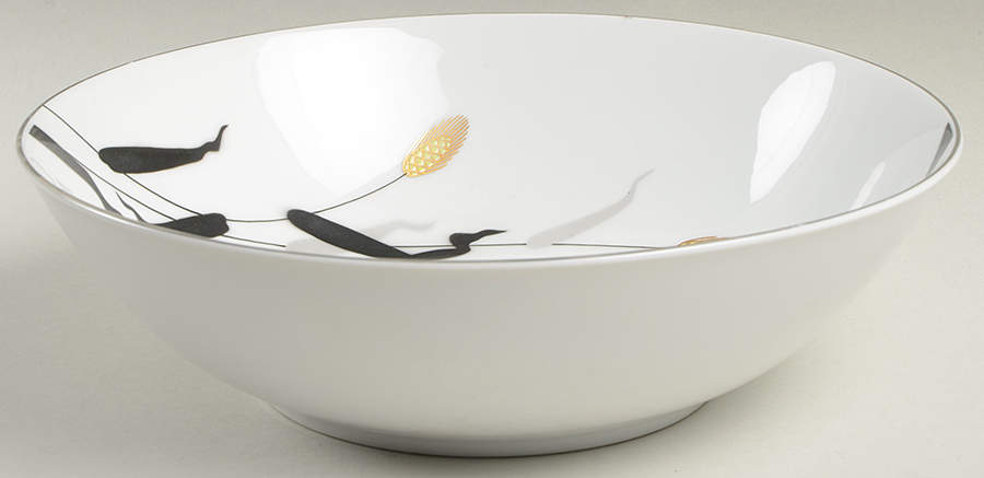 Gold Wave 10" Round Vegetable Bowl by Fukagawa-1