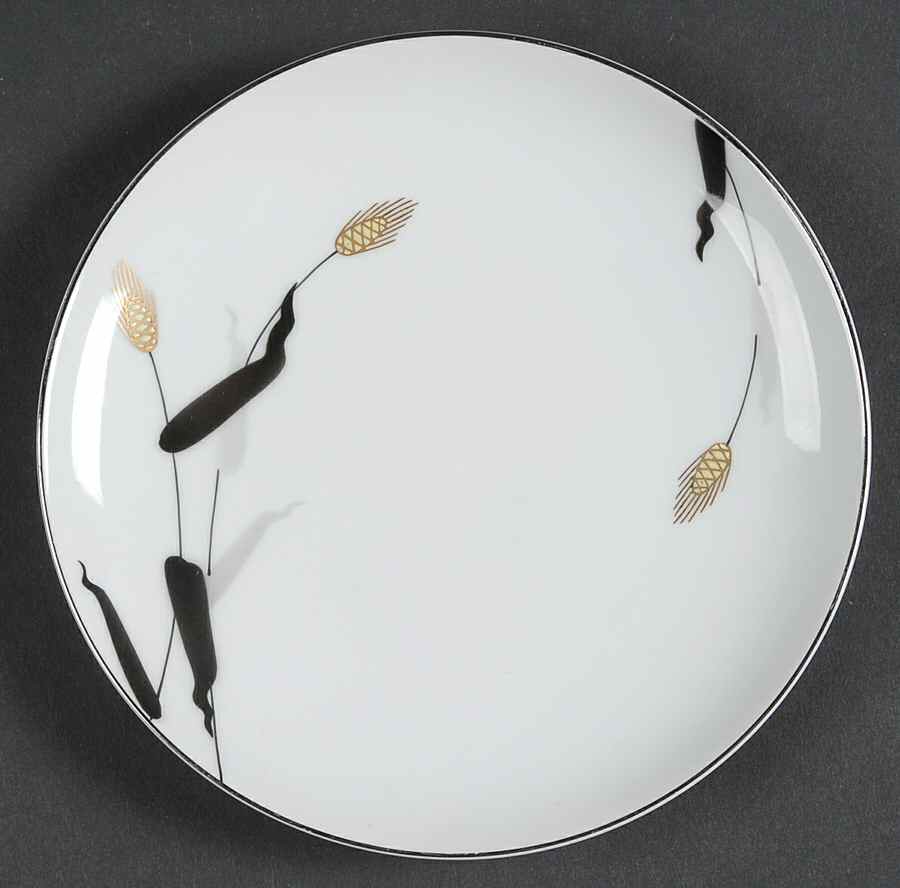 Gold Wave Bread & Butter Plate by Fukagawa-1