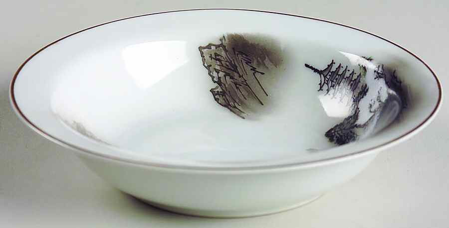 Landscape Rim Fruit/Dessert (Sauce) Bowl by Fukagawa-1
