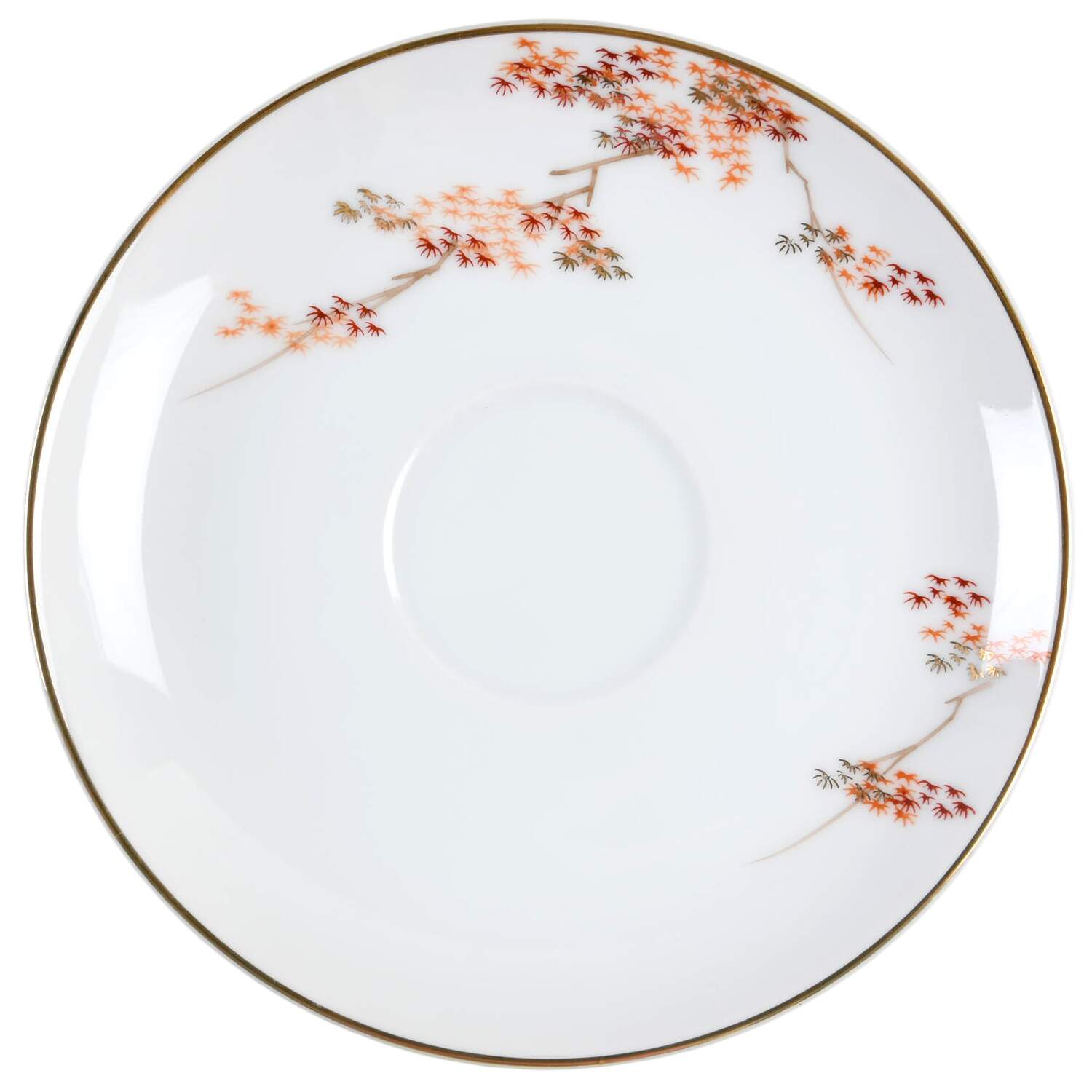 Maple (Coupe) Saucer by Fukagawa-1