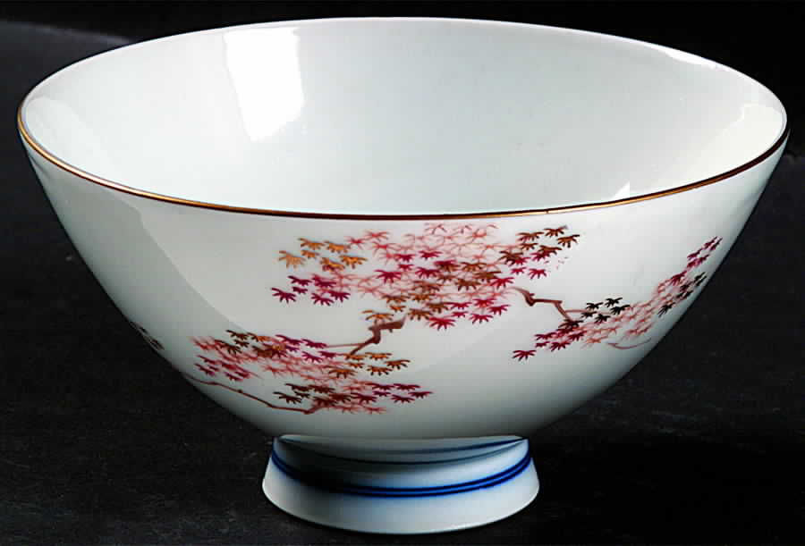 Maple (Coupe) Rice Bowl by Fukagawa-1