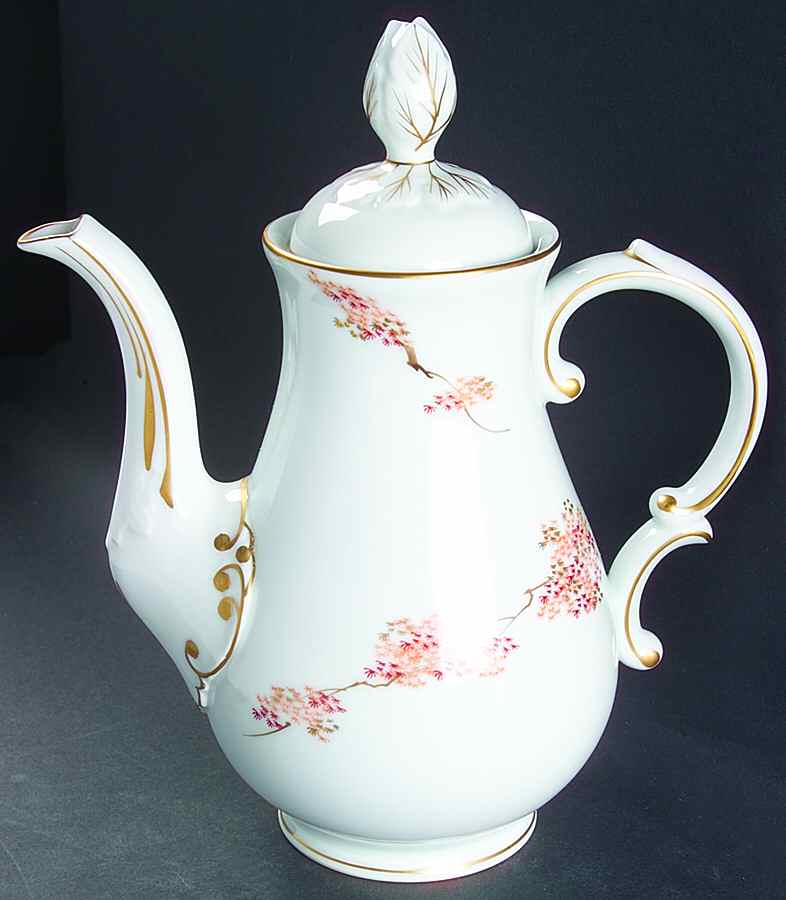 Maple (Coupe) Coffee Pot & Lid by Fukagawa-1