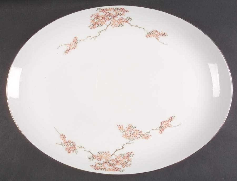 Maple (Coupe) 16" Oval Serving Platter by Fukagawa-1