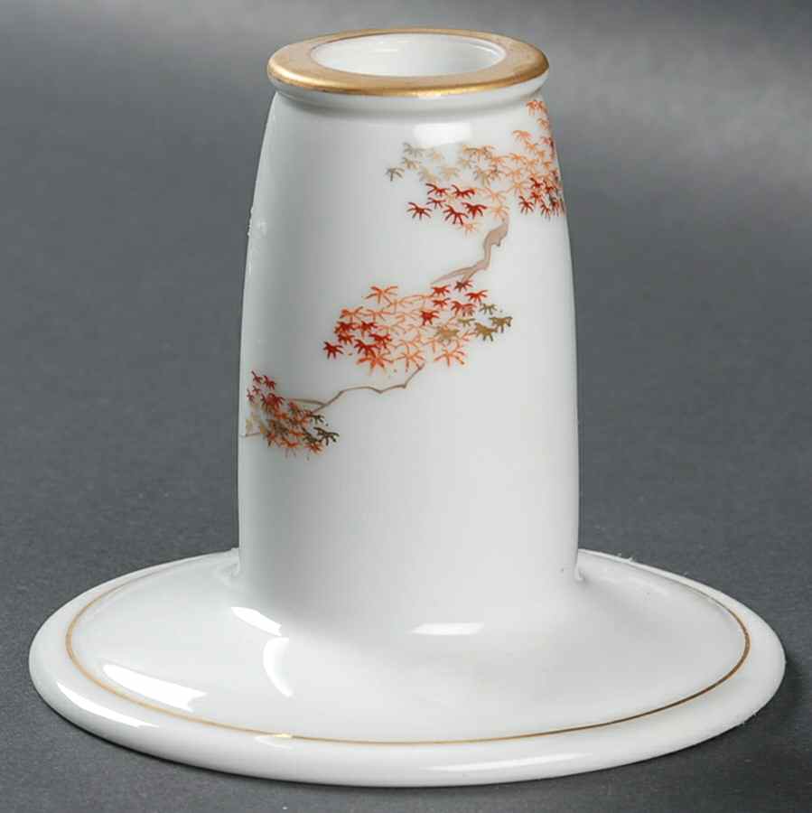 Maple (Rim) Single Light Candlestick by Fukagawa-1