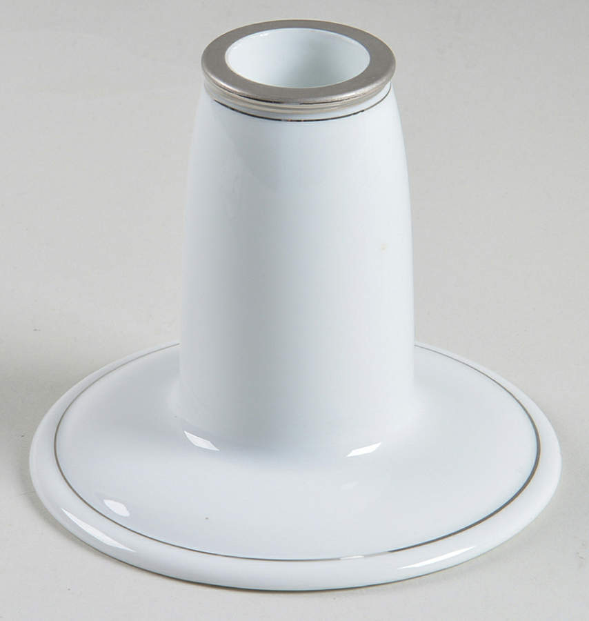 Platinum Single Light Candlestick by Fukagawa-1