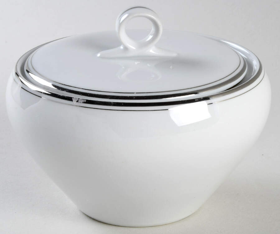 Platinum Sugar Bowl & Lid by Fukagawa-1