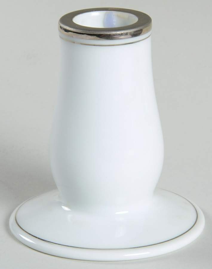 Platinum Single Light Candlestick by Fukagawa-1