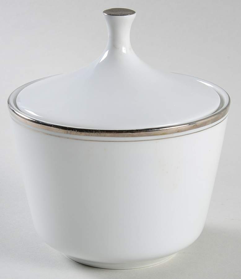 Platinum Sugar Bowl & Lid by Fukagawa-1