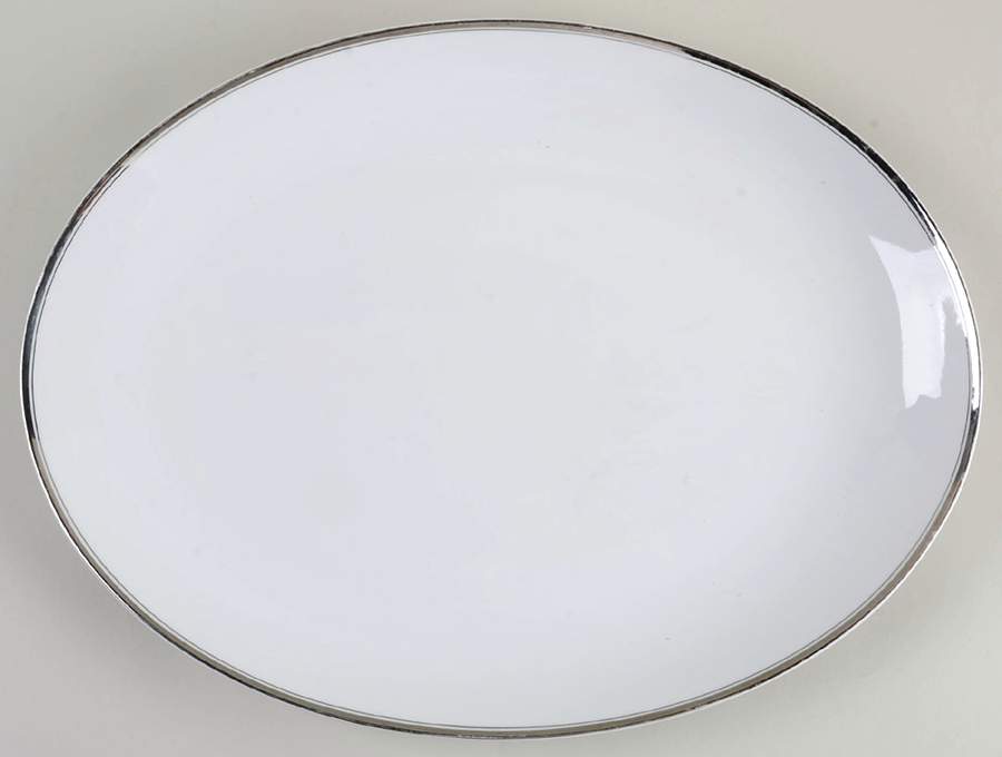 Platinum 16" Oval Serving Platter by Fukagawa-1