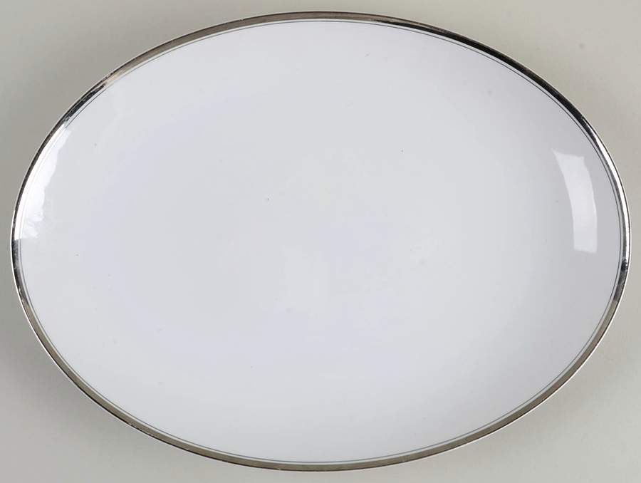Platinum 12" Oval Serving Platter by Fukagawa-1
