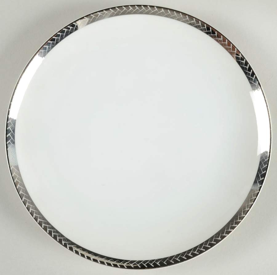 Silver Braid Bread & Butter Plate by Fukagawa-1