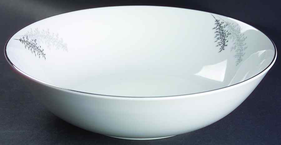 Silver Bamboo (3 Groups of Trees) 10" Round Vegetable Bowl by Fukagawa-1