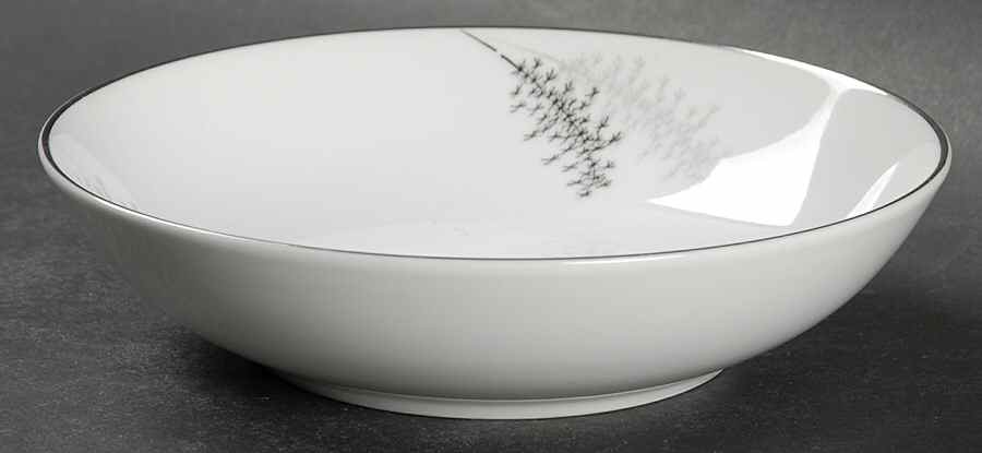 Silver Bamboo (3 Groups of Trees) Fruit/Dessert (Sauce) Bowl by Fukagawa-1