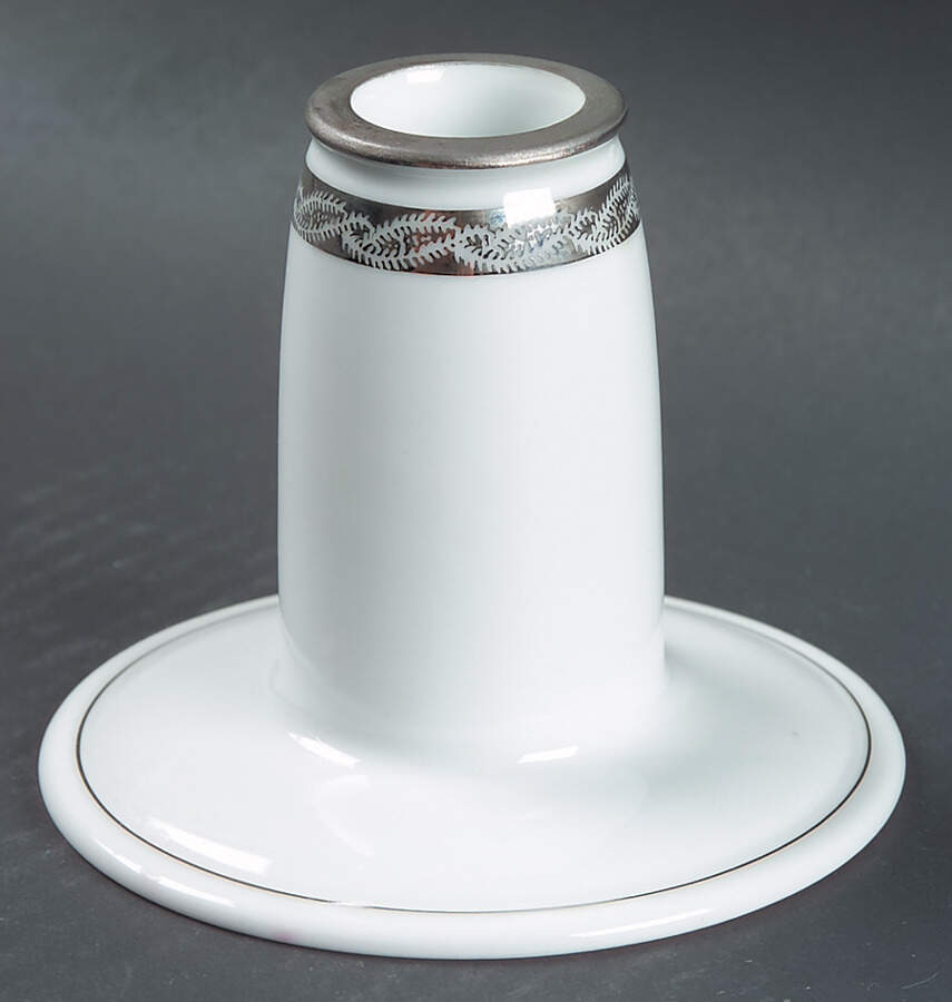 Silver Lichen 3" Candlesticks by Fukagawa-1