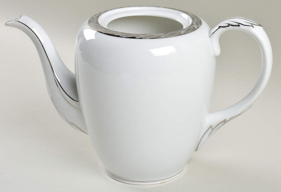Silver Lichen Teapot No Lid by Fukagawa-1