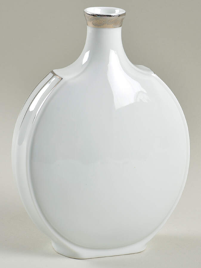 Silver Lichen Sake Bottle No Lid by Fukagawa-1