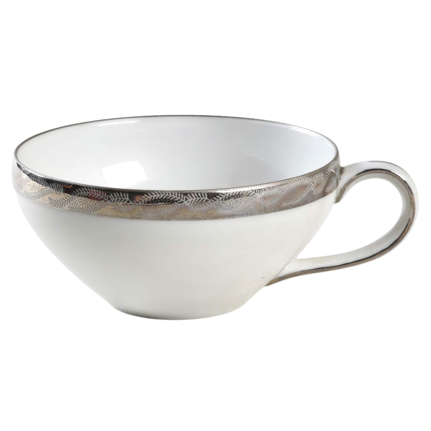 Silver Lichen Flat Cup by Fukagawa-1