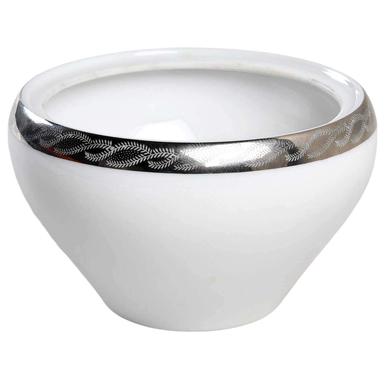 Silver Lichen Sugar Bowl No Lid by Fukagawa-1