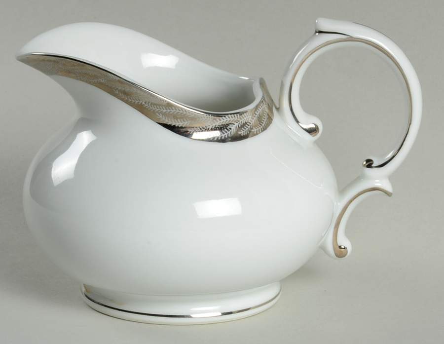 Silver Lichen Creamer by Fukagawa-1