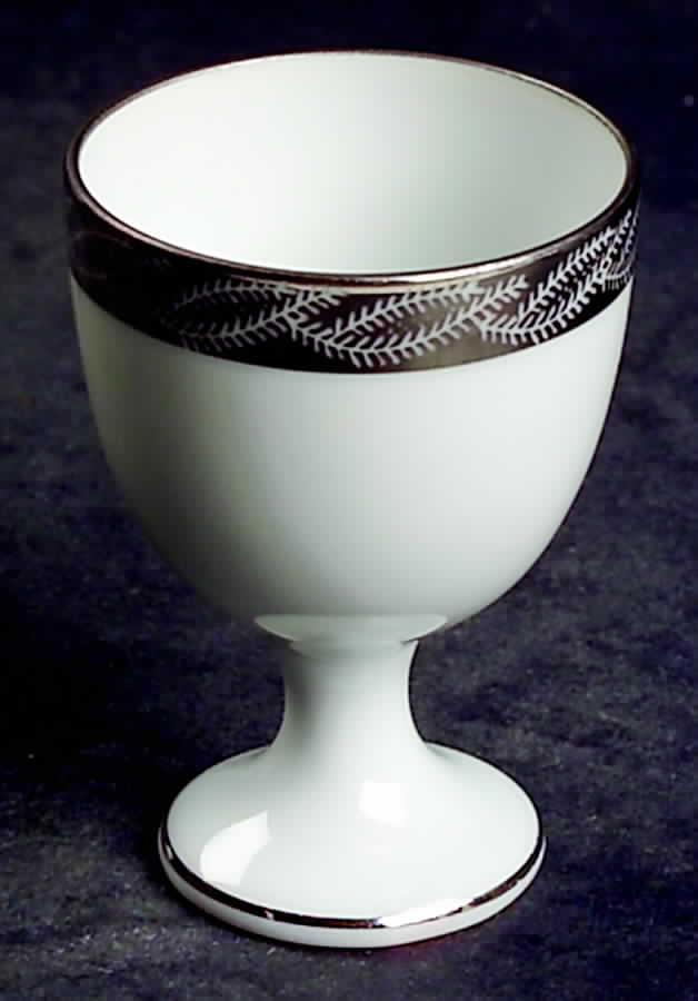 Silver Lichen Single Egg Cup by Fukagawa-1