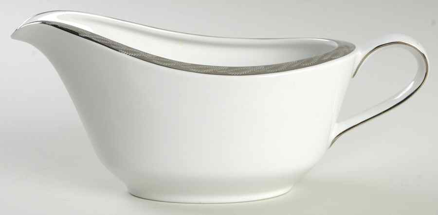 Silver Lichen Gravy Boat by Fukagawa-1