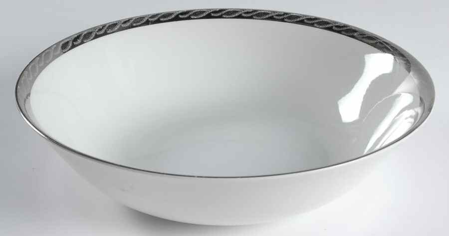 Silver Lichen 9" Round Vegetable Bowl by Fukagawa-1