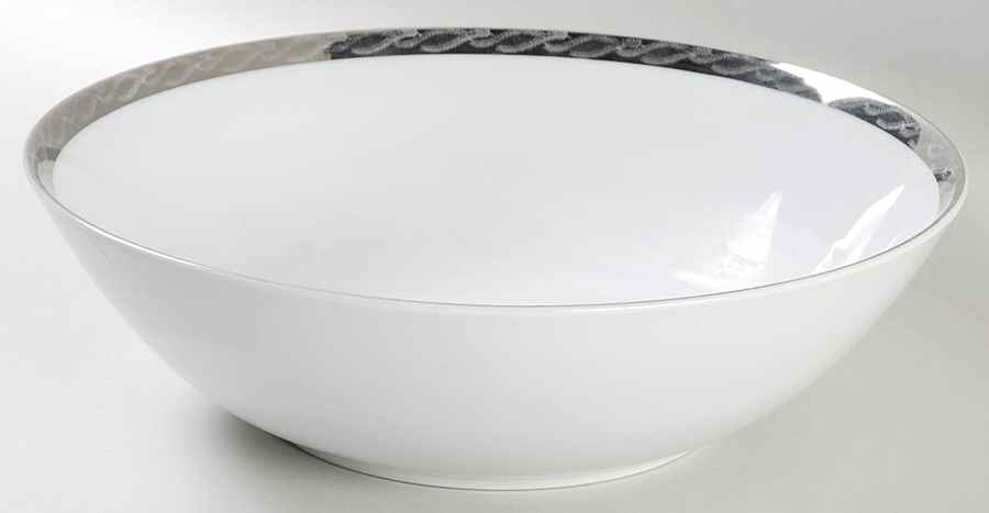 Silver Lichen 10" Round Vegetable Bowl by Fukagawa-1