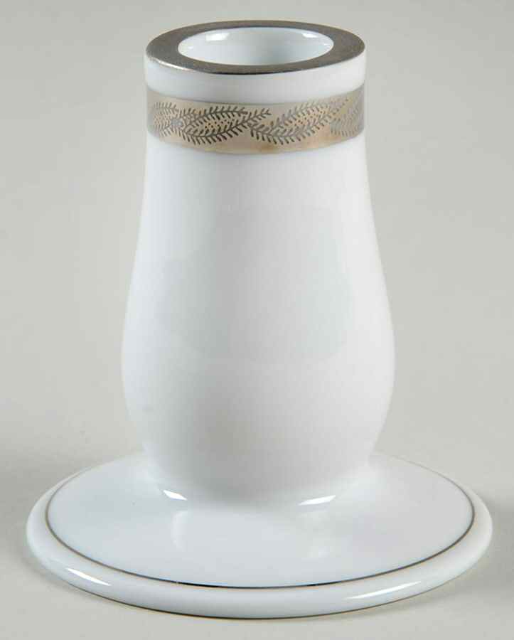Silver Lichen 3" Candlestick by Fukagawa-1