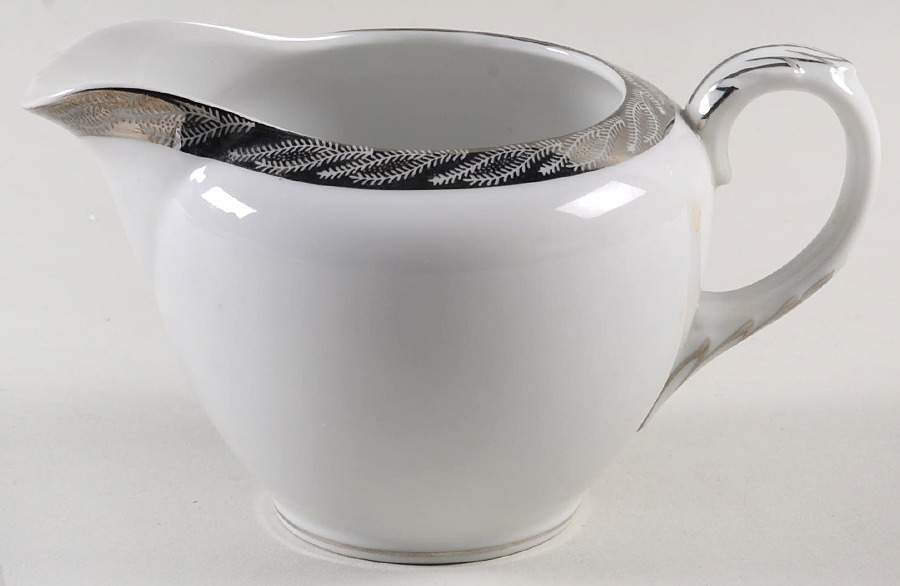 Silver Lichen Creamer by Fukagawa-1