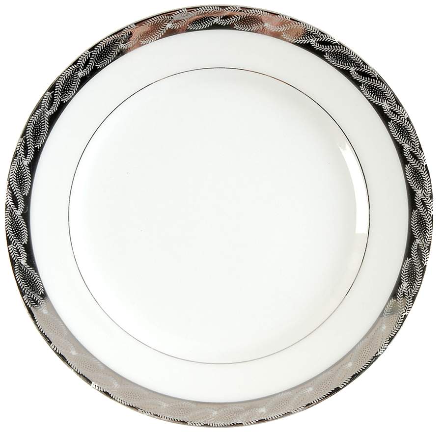 Silver Lichen Bread & Butter Plate by Fukagawa-1