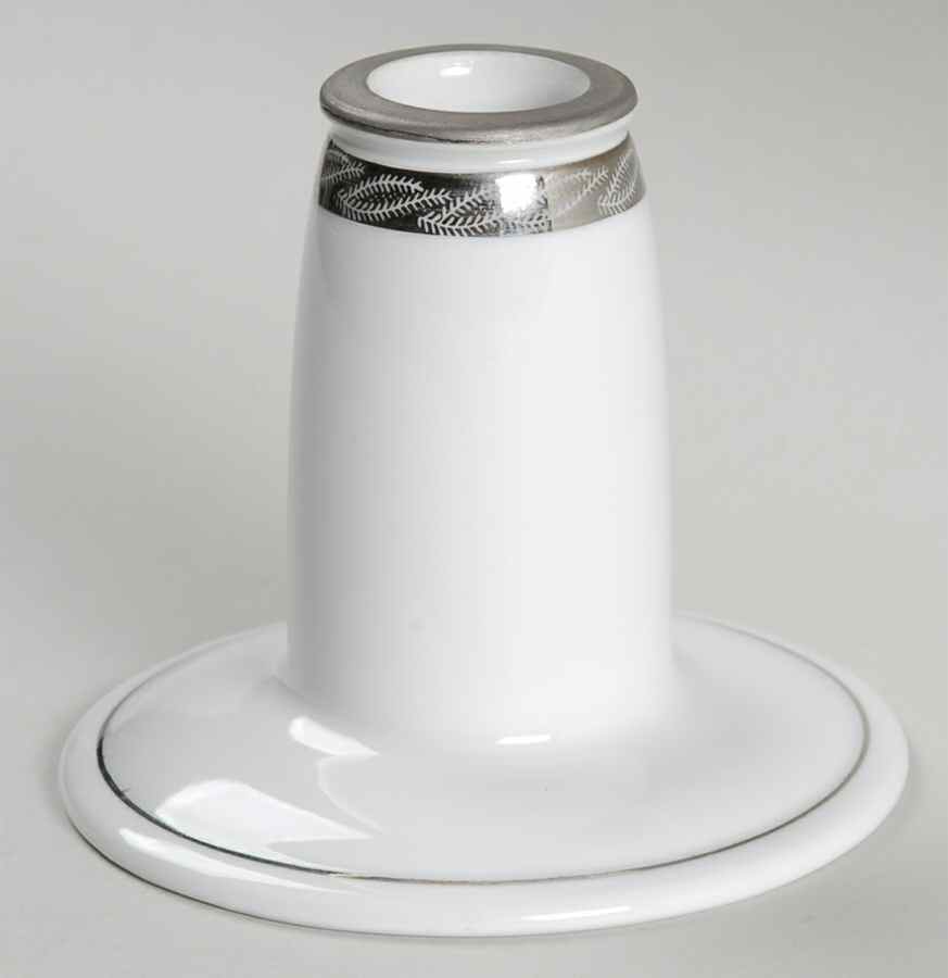 Silver Lichen 3" Candlestick by Fukagawa-1