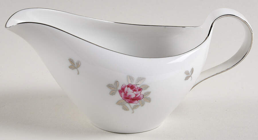 Silver Rose Gravy Boat by Fukagawa-1
