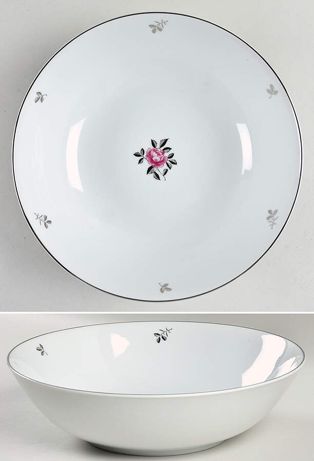 Silver Rose 10" Round Vegetable Bowl by Fukagawa-1