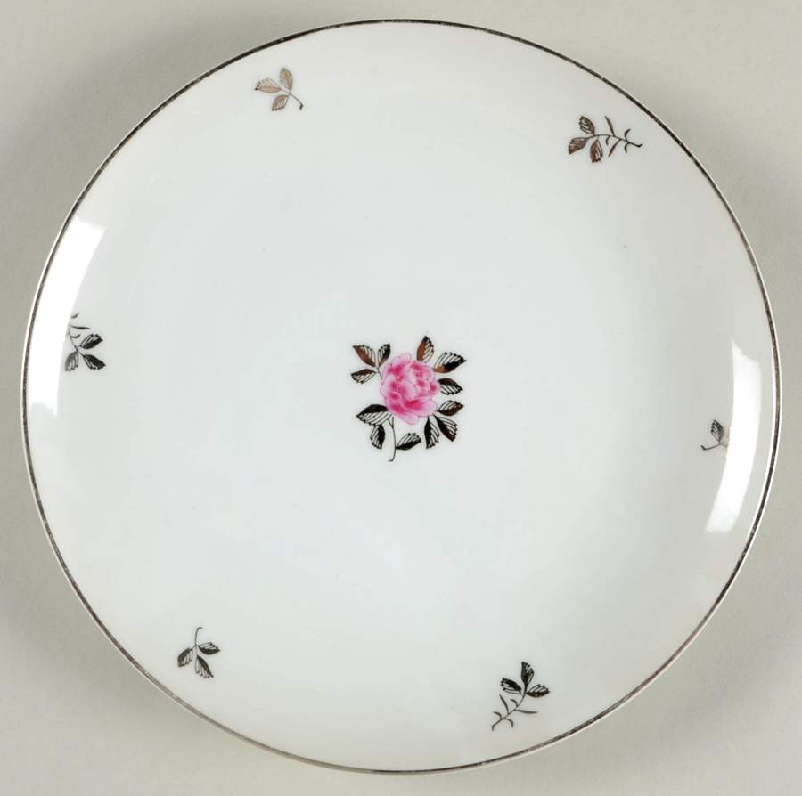 Silver Rose Salad Plate by Fukagawa-1