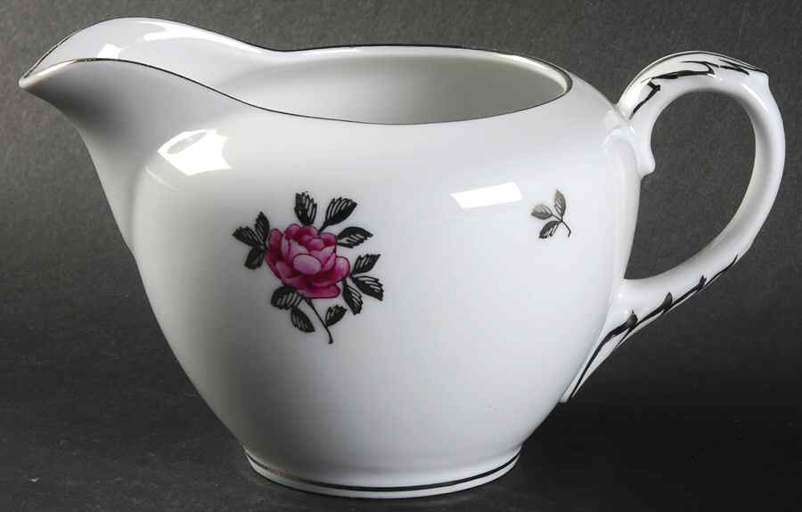 Silver Rose Creamer by Fukagawa-1