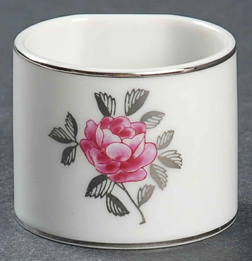Silver Rose Napkin Ring by Fukagawa-1