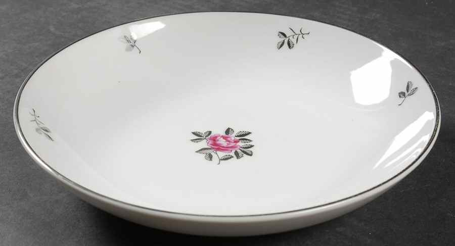 Silver Rose Coupe Soup Bowl by Fukagawa-1