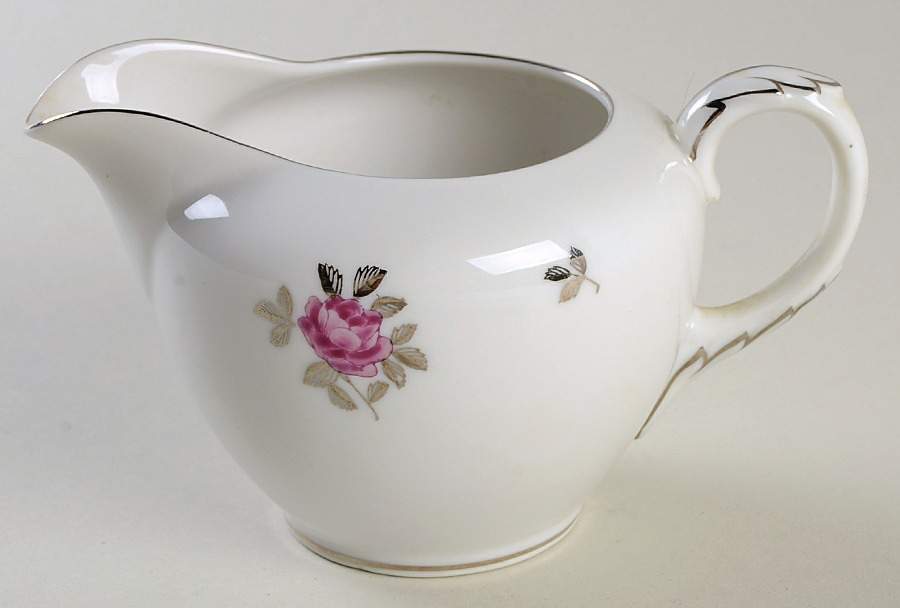 Silver Rose Creamer by Fukagawa-1