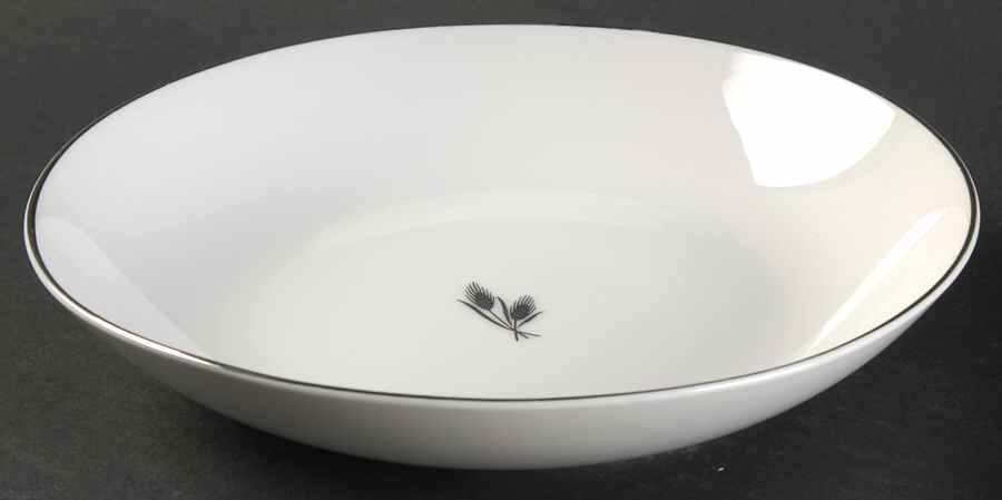 Silver Wheat Coupe Soup Bowl by Fukagawa-1