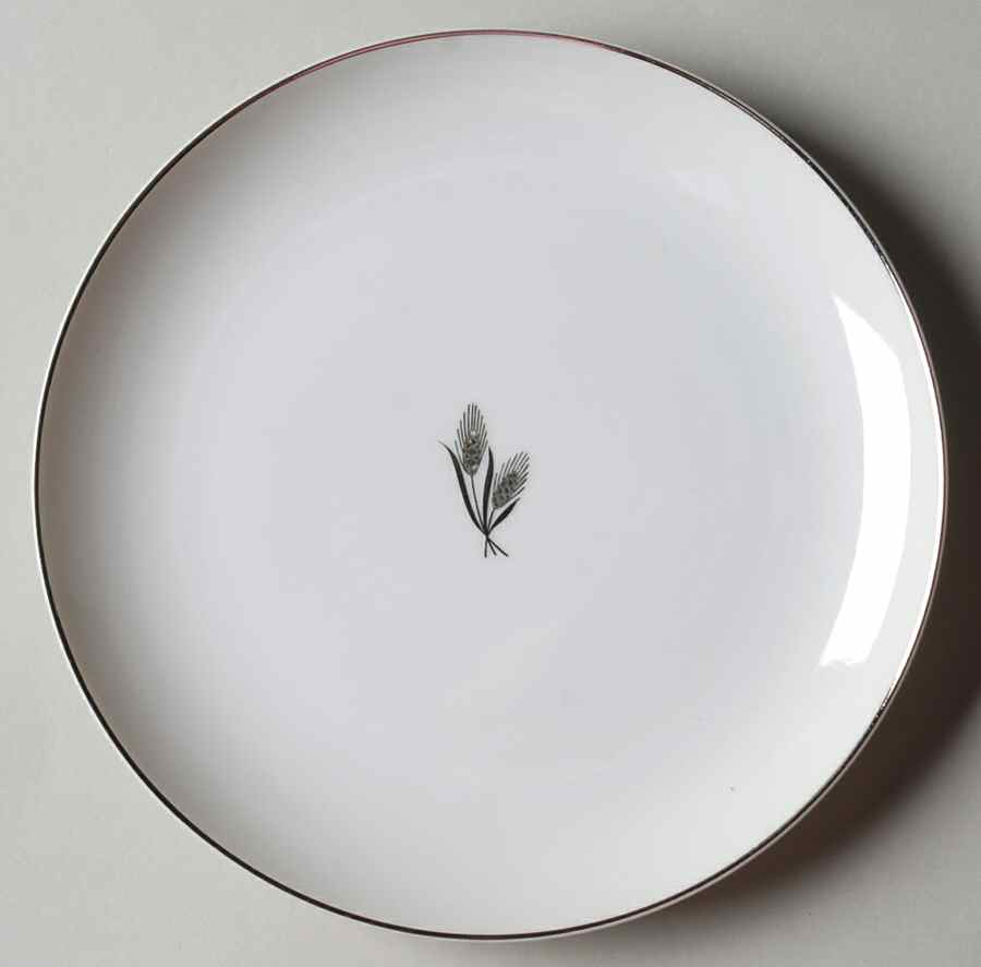 Silver Wheat Salad Plate by Fukagawa-1