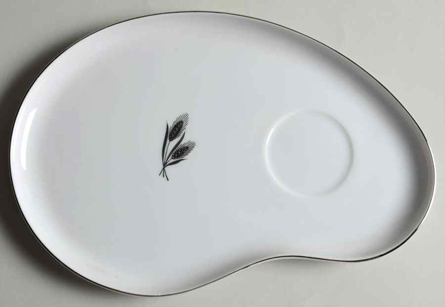 Silver Wheat Snack Plate by Fukagawa-1