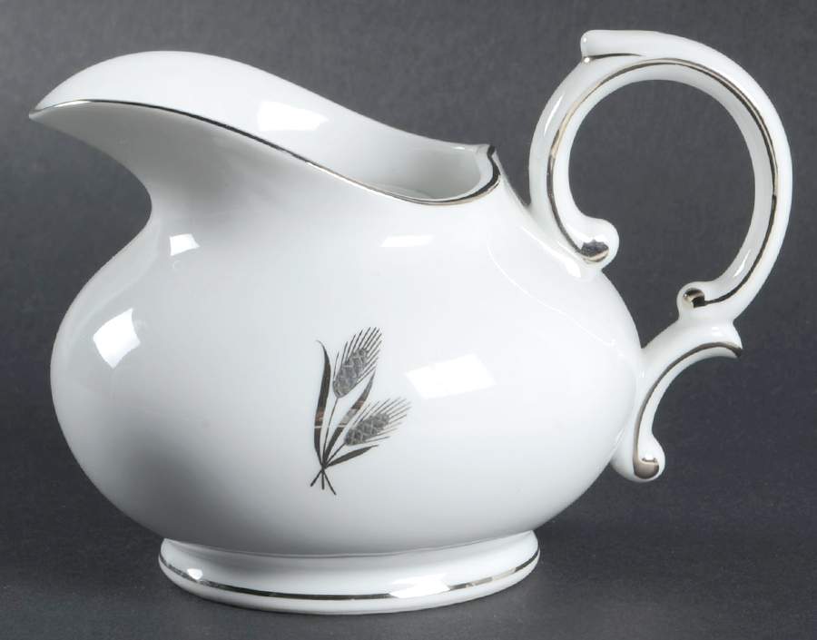 Silver Wheat Creamer by Fukagawa-1