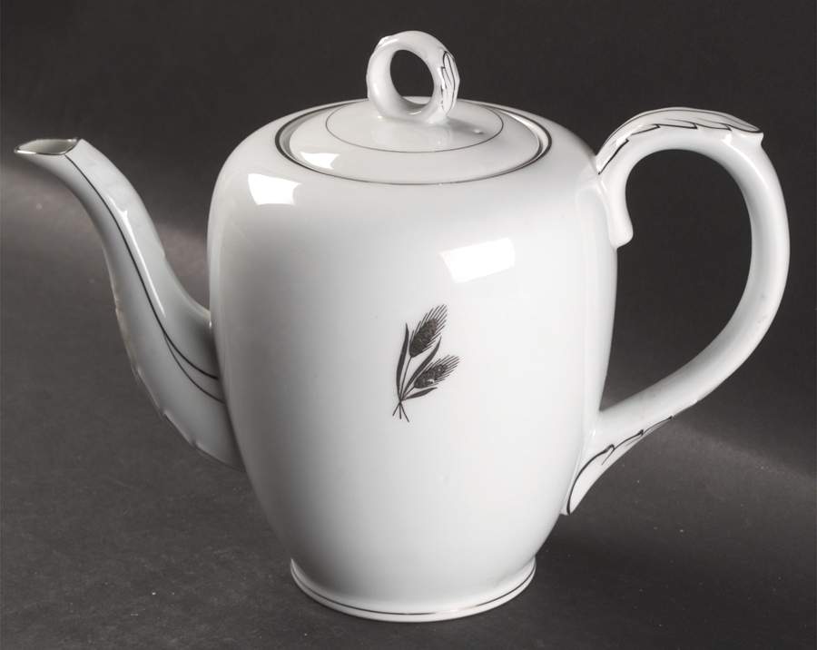 Silver Wheat Teapot & Lid by Fukagawa-1