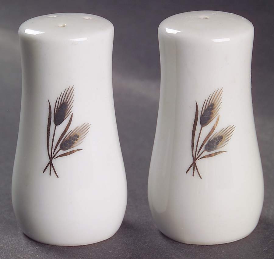 Silver Wheat Salt & Pepper Set by Fukagawa-1