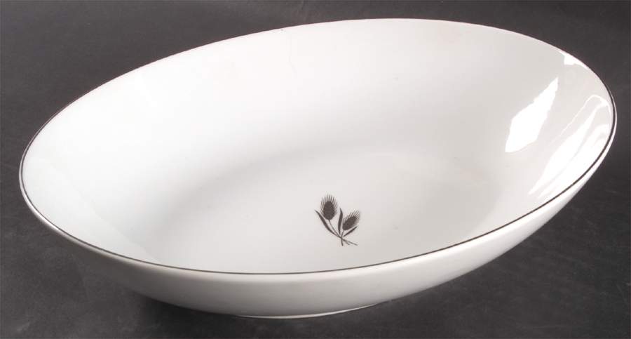 Silver Wheat 10" Oval Vegetable Bowl by Fukagawa-1